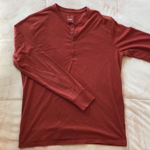 Long sleeve Henley style shirt